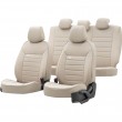 Cubre asientos Premium polipiel beige (delantero-trasero)