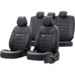 Cubre asientos Premium polipiel negro (delantero-trasero)